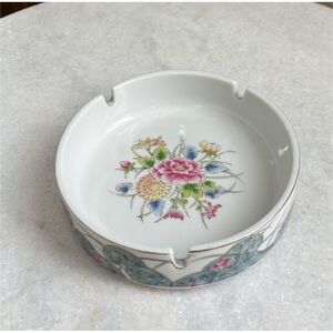 Floral Porcelain Ashtray
